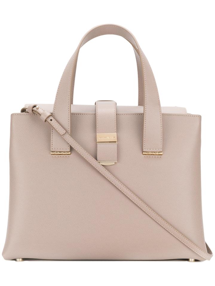 Giorgio Armani Push Lock Tote - Nude & Neutrals