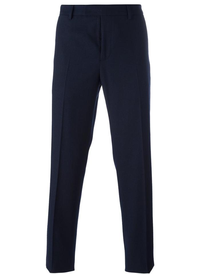 Ermanno Scervino Slim-fit Tailored Trousers, Men's, Size: 48, Blue, Cotton/cupro/wool/spandex/elastane