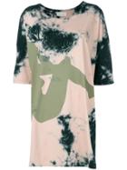 Faith Connexion Oversized Tie Dye T-shirt - Pink & Purple