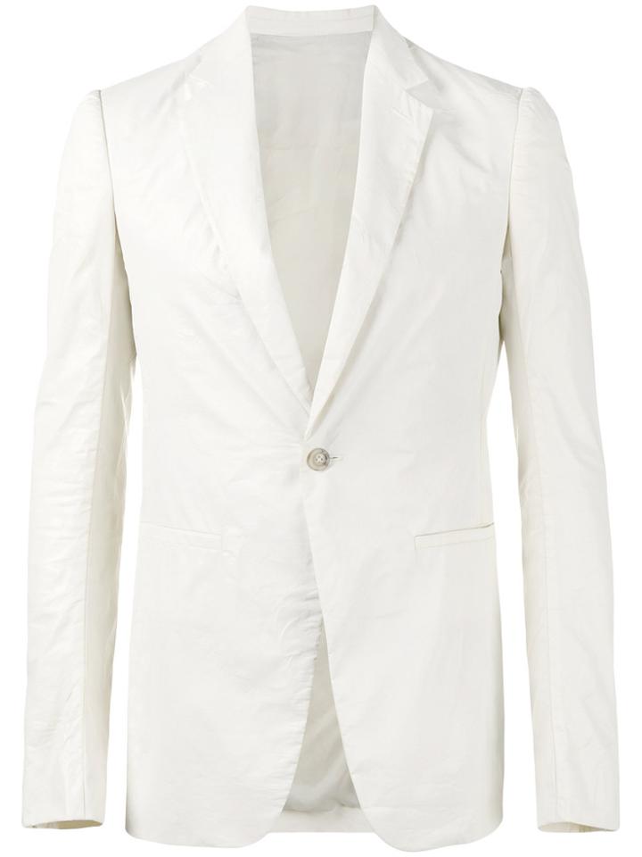 Rick Owens Classic Single Breasted Blazer - Nude & Neutrals