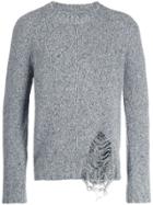 Maison Margiela Destroyed Hem Sweater - Grey