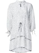 Maiyet Floral Print Mini Dress, Women's, Size: 8, White, Silk