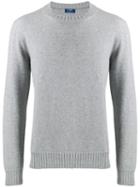 Barba Long-sleeve Fitted Sweater - Grey