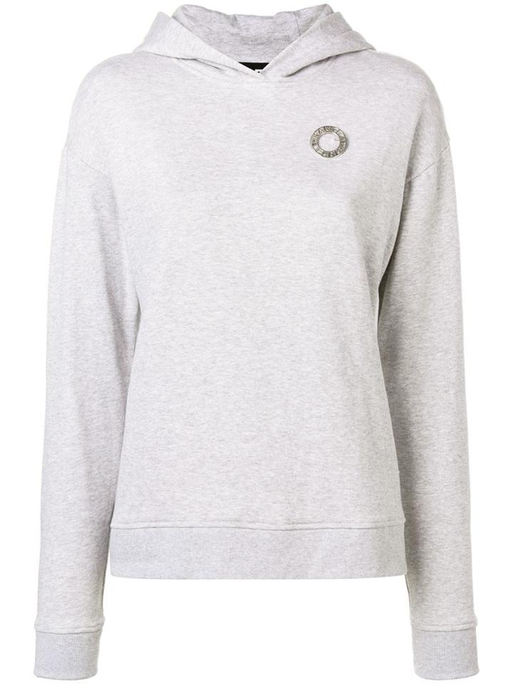 Karl Lagerfeld Ruffled Hoodie - Grey