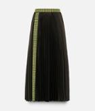Christopher Kane Pleated Midi Skirt, Women's, Size: 44, Black, Polyester
