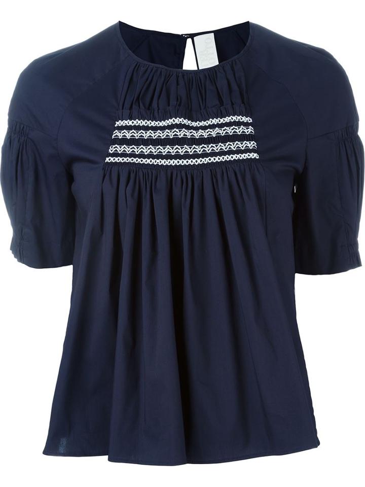 Peter Pilotto Smocked Blouse