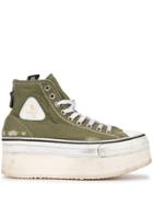 R13 Platform High Top Sneakers - Green