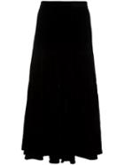 Mcq Alexander Mcqueen Gathered Velvet Skirt, Women's, Size: 38, Black, Silk/viscose