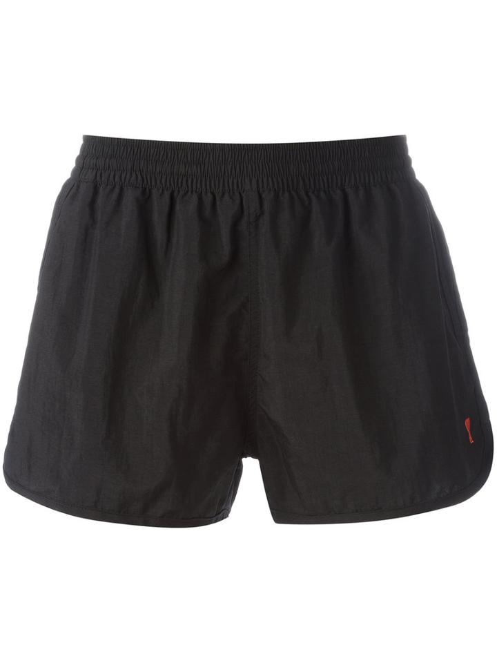 Ami Alexandre Mattiussi De Coeur Swim Shorts, Men's, Size: Medium, Black, Polyamide