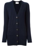 Allude Button Down Cardi-coat, Women's, Size: Small, Blue, Cashmere/virgin Wool
