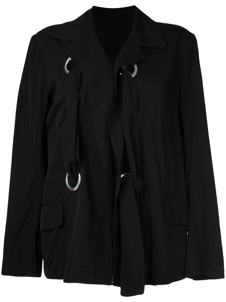 Yohji Yamamoto Vintage Tie Up Jackete - Black