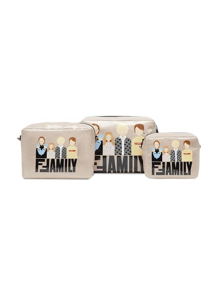 Fendi Kids 'f Family' Print Changing Bags - Neutrals