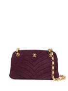 Chanel Vintage V-stitch Shoulder Bag - Purple