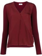Liu Jo Relaxed-fit V-neck Blouse - Red