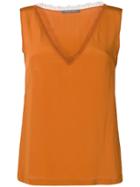 Alberta Ferretti Lace Vest Top - Brown