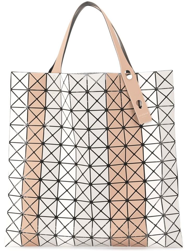 Bao Bao Issey Miyake Striped Prism Tote - Brown