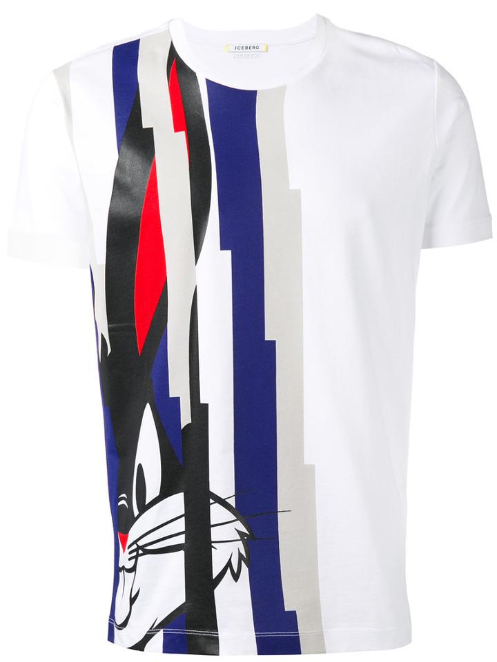 Iceberg Bugs Bunny T-shirt, Men's, Size: Small, White, Cotton