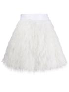 Alice+olivia Feather Skirt - White
