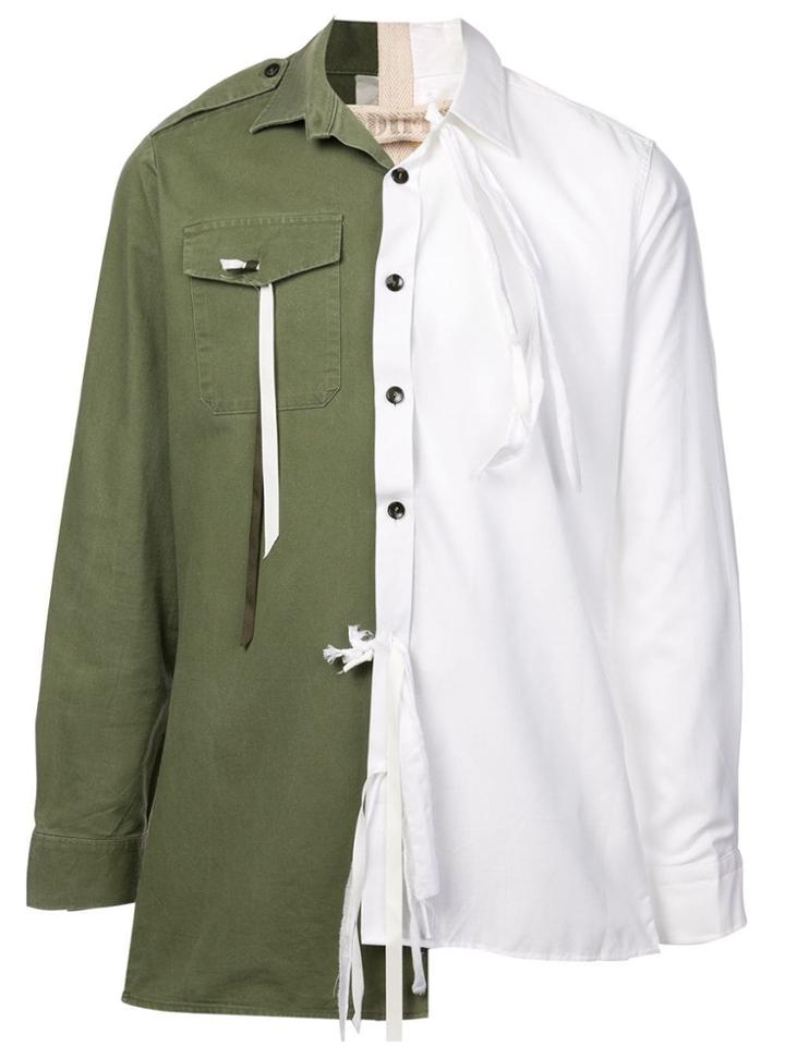 Maison Mihara Yasuhiro Mesh Mode Shirt - White