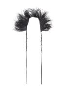 Ann Demeulemeester Feather Embellished Necklace - Black