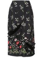 Marques'almeida Floral Print Skirt - Black