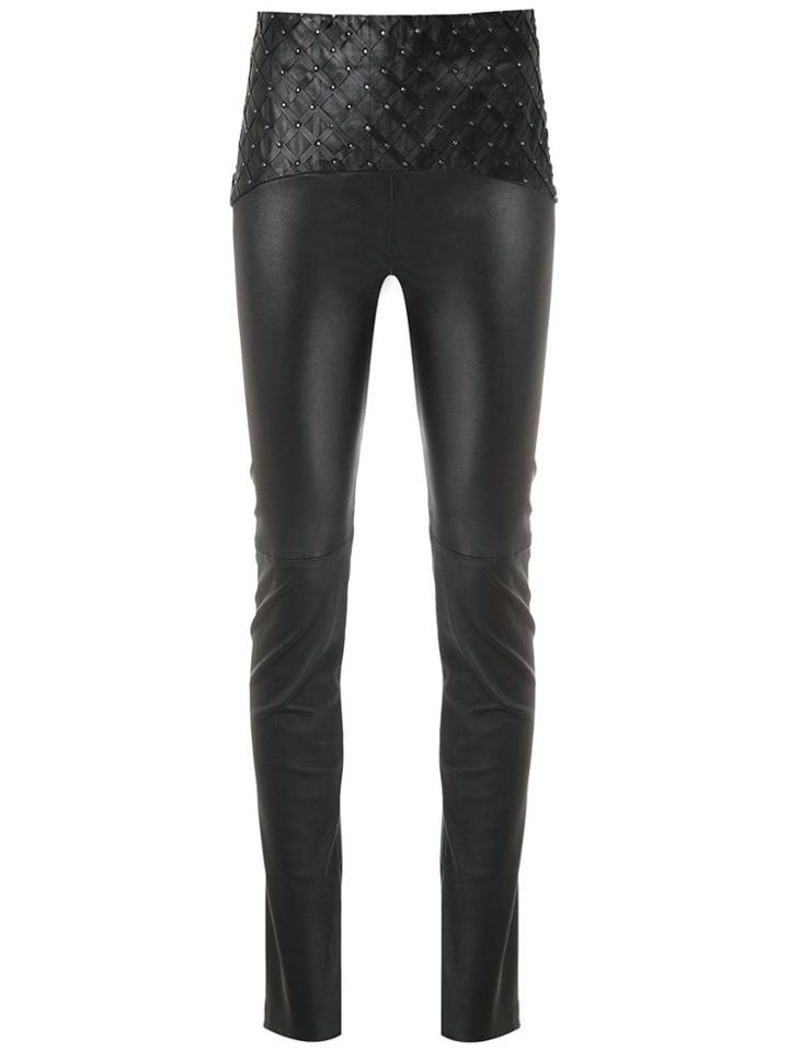 Clé Calça Skinny Elastano Macramê - Black