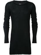 Rick Owens Long Length T-shirt, Men's, Size: Small, Black, Cotton