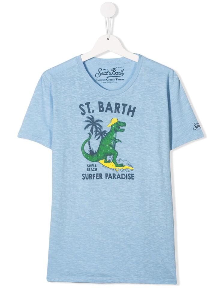 Mc2 Saint Barth Kids Dino Surfing T-shirt - Blue