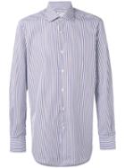 Kiton - Striped Shirt - Men - Cotton - 41, Brown, Cotton