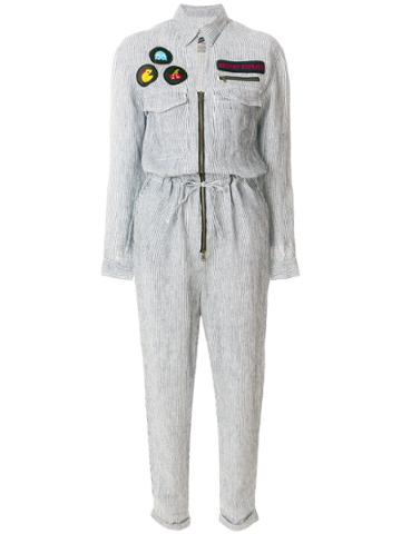 History Repeats Striped Jumpsuit - White