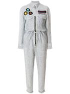 History Repeats Striped Jumpsuit - White