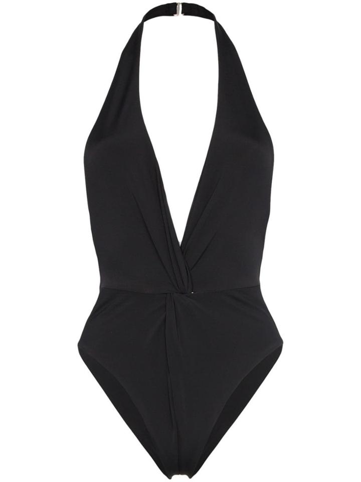 Mara Hoffman Gabriela Halterneck Twist Front Swimsuit - Black