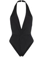 Mara Hoffman Gabriela Halterneck Twist Front Swimsuit - Black