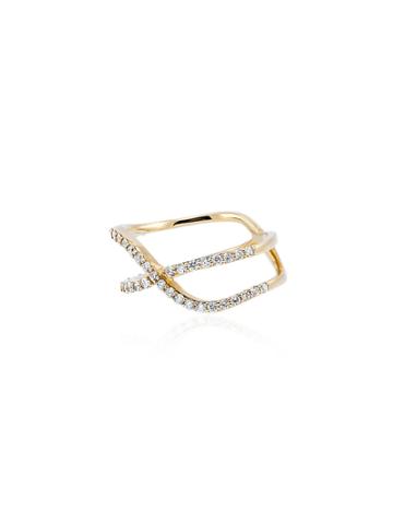 Paige Novick Pavé Diamond Overlapping Ring - Metallic