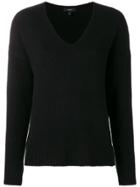Theory V-neck Knitted Sweater - Black