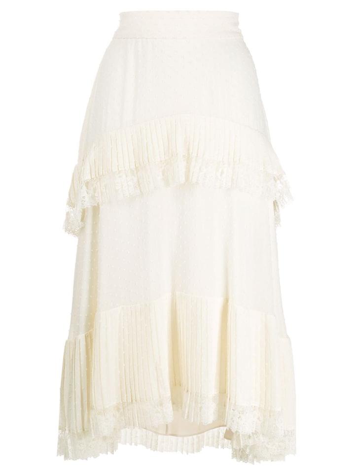 Zimmermann Lace Trim Skirt - Neutrals