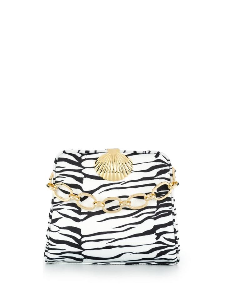 Rixo London Amelia Tiger Print Mini Bag - White