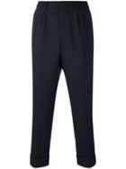 Ami Alexandre Mattiussi Pleated Carrot Fit Trousers - Blue