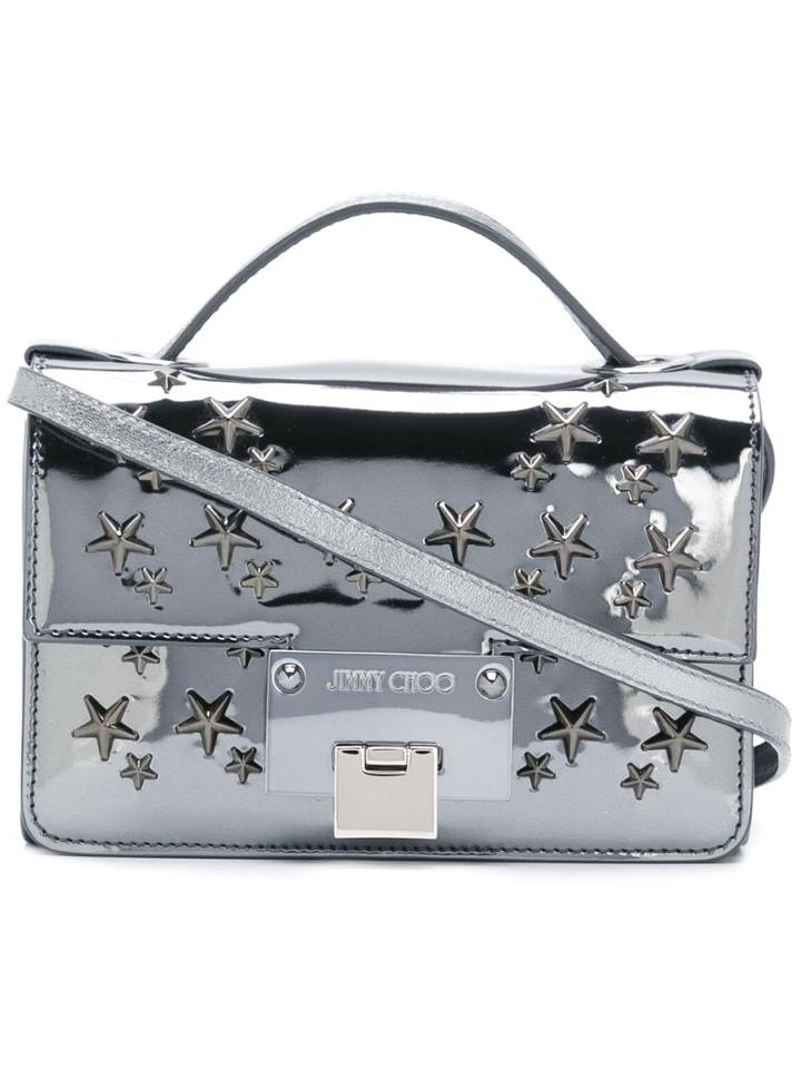 Jimmy Choo Mini 'rebel' Soft Crossbody Bag, Women's, Grey, Patent Leather