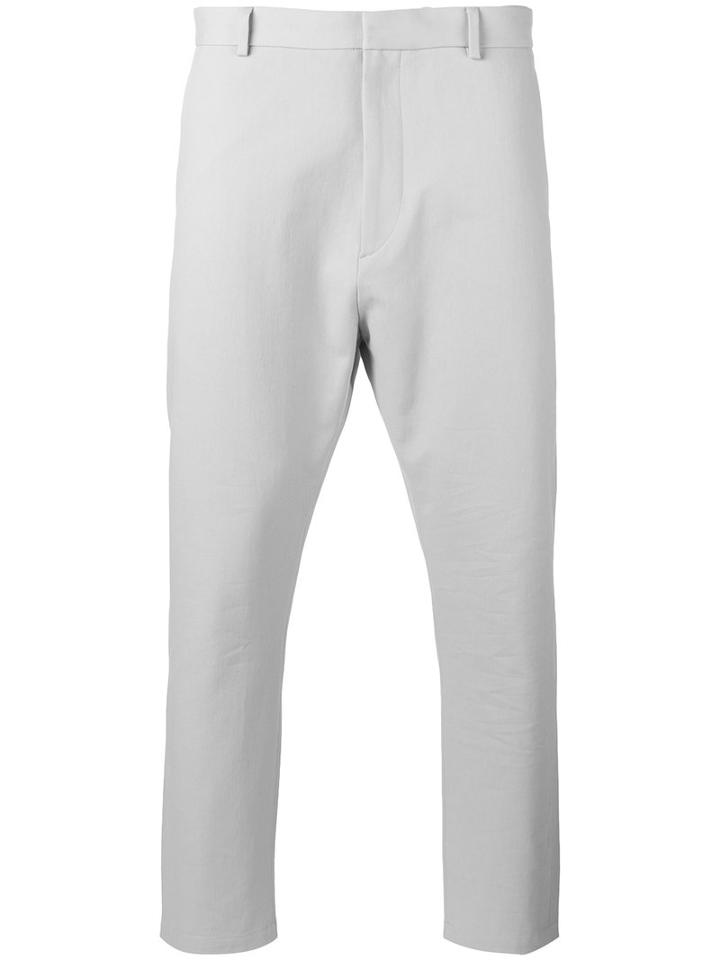 Jil Sander - Dropped Crotch Trousers - Men - Cotton - 50, Grey, Cotton