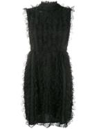 Givenchy Sleeveless Ruffled Lace Dress - Black