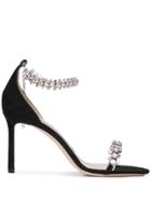 Jimmy Choo Shiloh Gemstone Embellished Heeled Sandals - Black