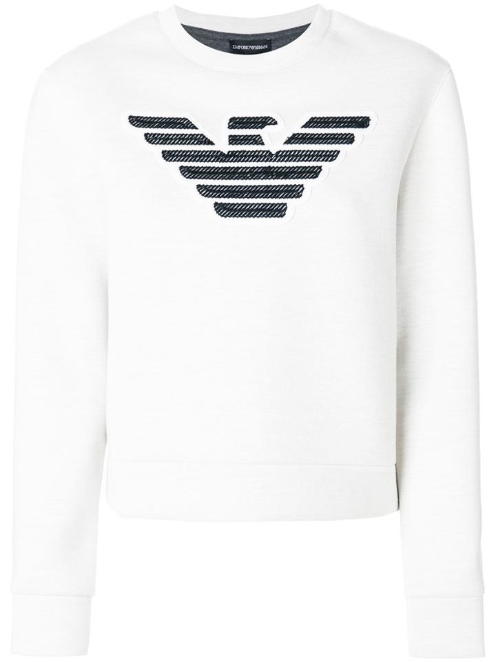 Emporio Armani Logo Patch Sweatshirt - White