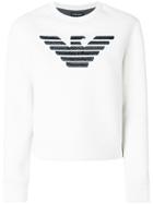 Emporio Armani Logo Patch Sweatshirt - White