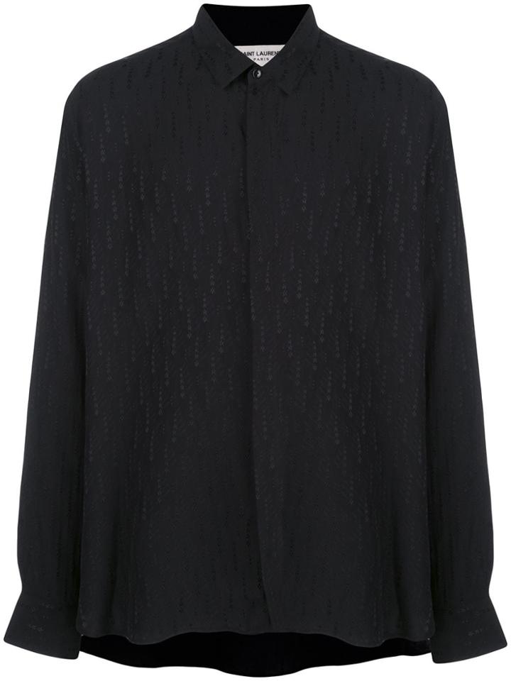 Saint Laurent Mini Stars Silk Shirt - Black