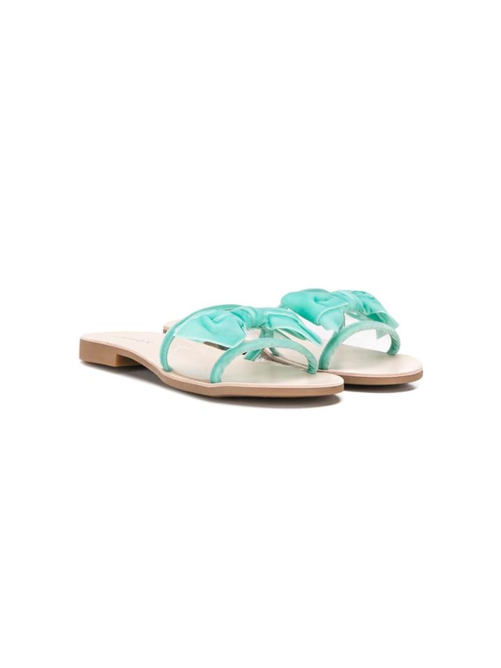 Florens Velvet Bow Sandals - Blue