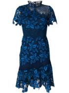 Sea Mosaic Lace Dress - Blue