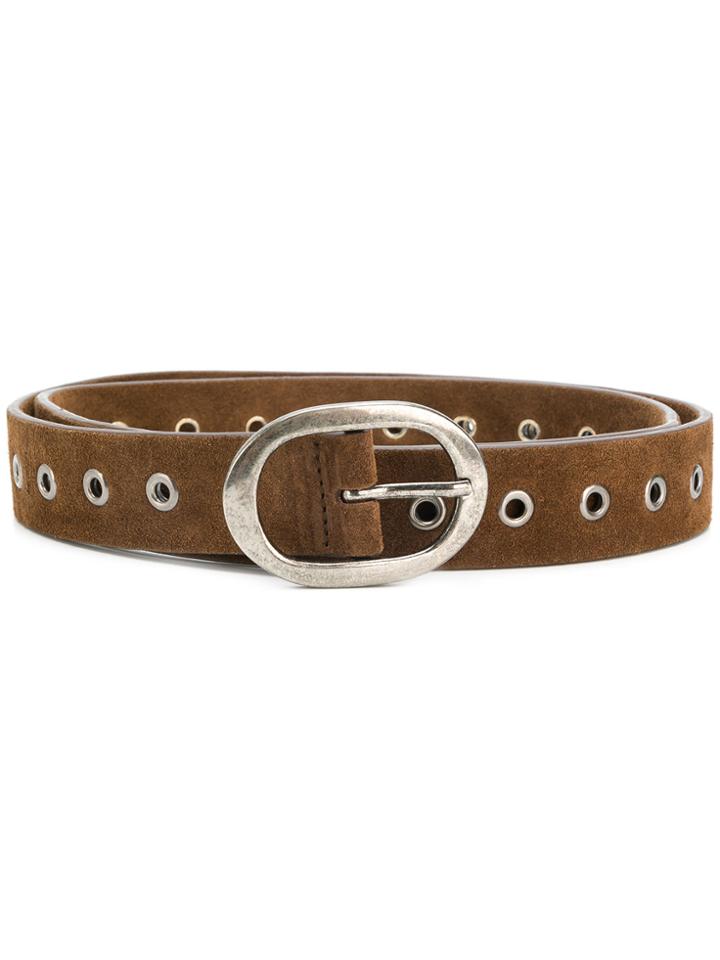 Massimo Alba Grommet Detail Michael Belt - Brown