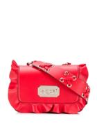 Red Valentino Red(v) Ruffle-trimmed Cross-body Bag