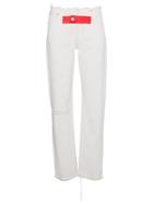 1017 Alyx 9sm Raw Trims Straight Leg Jeans - White